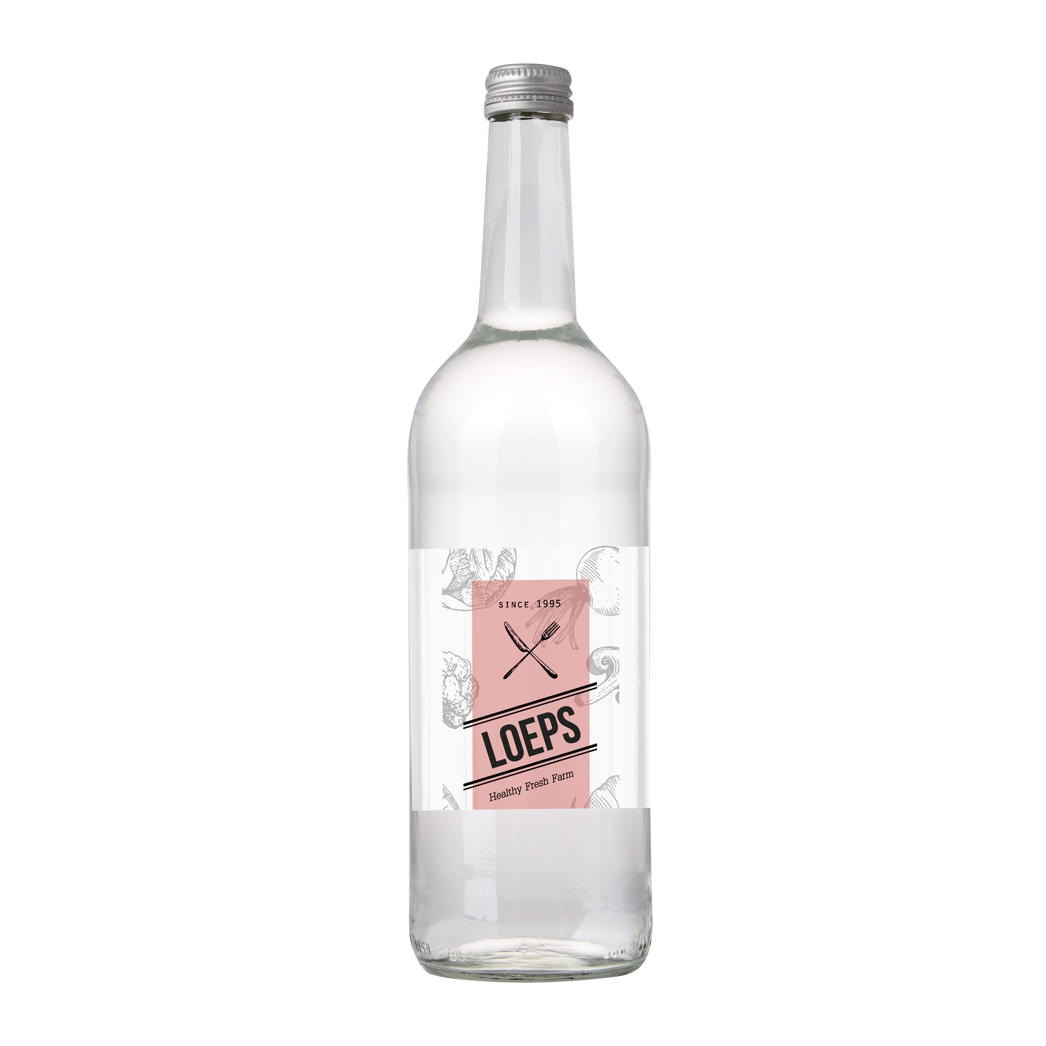 Glasflasche mit 750 ml Quellwasser, Care Concepts