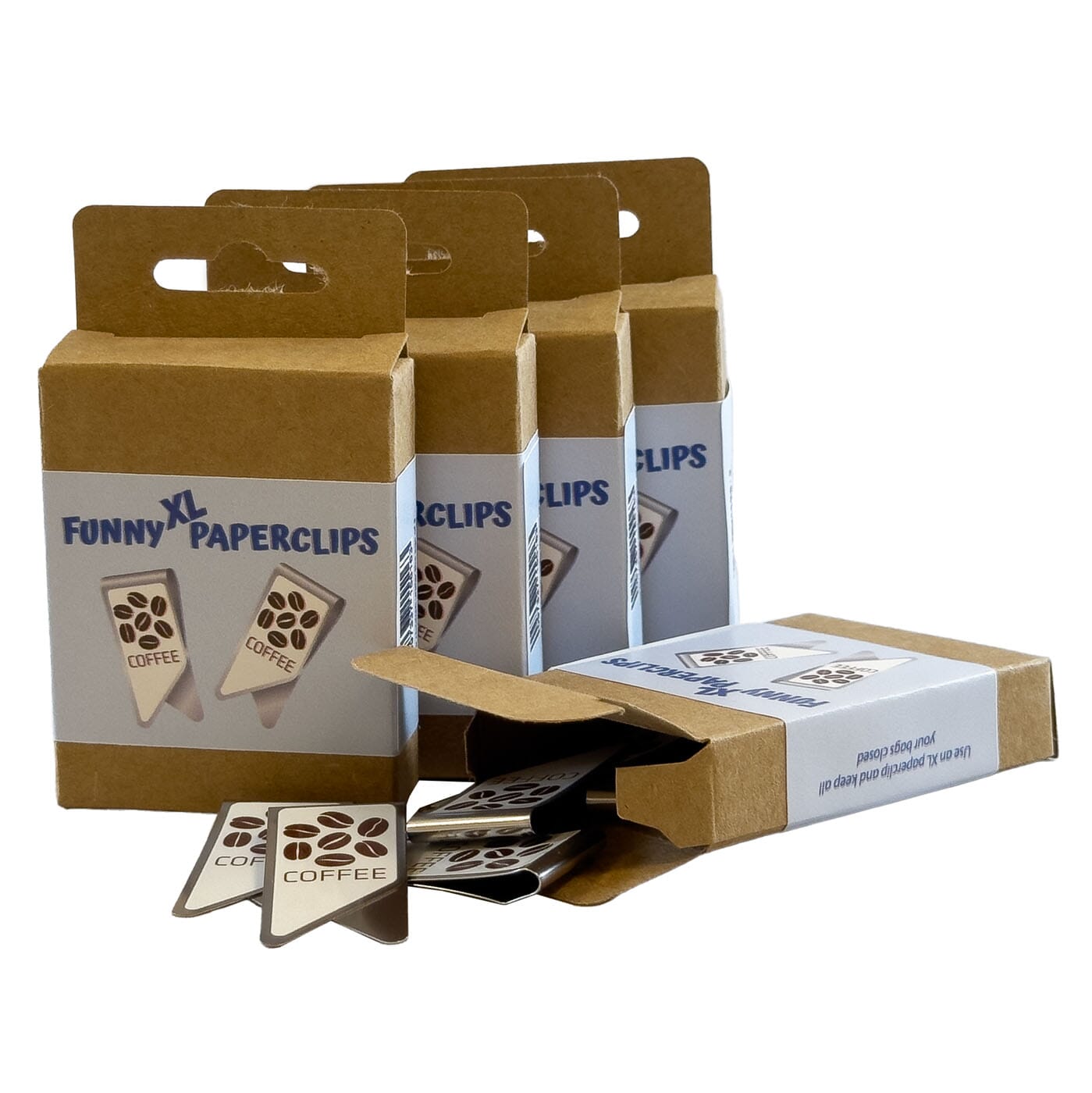 Kaffeebohnen Büroklammer in Blisterverpackung, Clipfactory