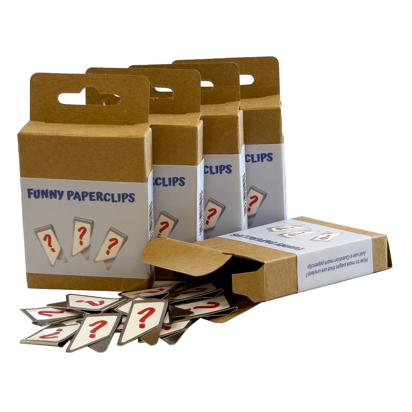 Fragezeichen Büroklammer in Blisterverpackung, Clipfactory