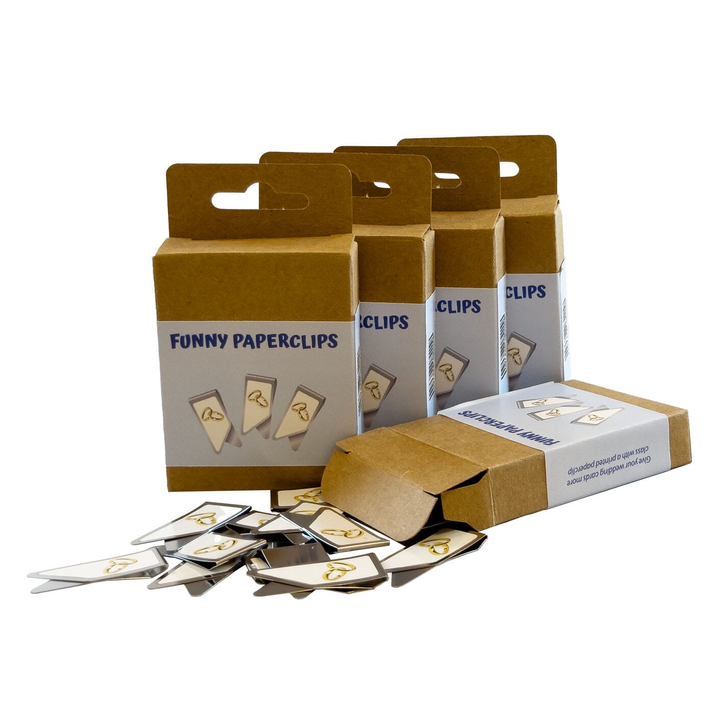 Hochzeits Büroklammer in Blisterpackaging, Clipfactory