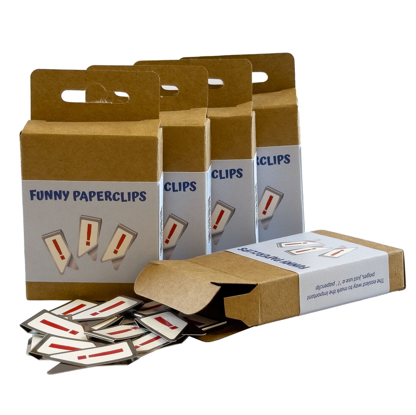 Ausrufezeichen Büroklammer in Blisterverpackung, Clipfactory