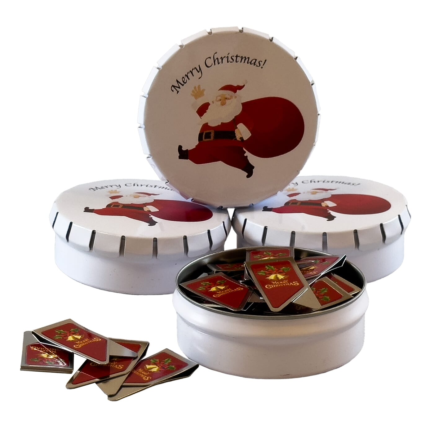 Weihnachten Büroklammmer in Blechdose, Clipfactory