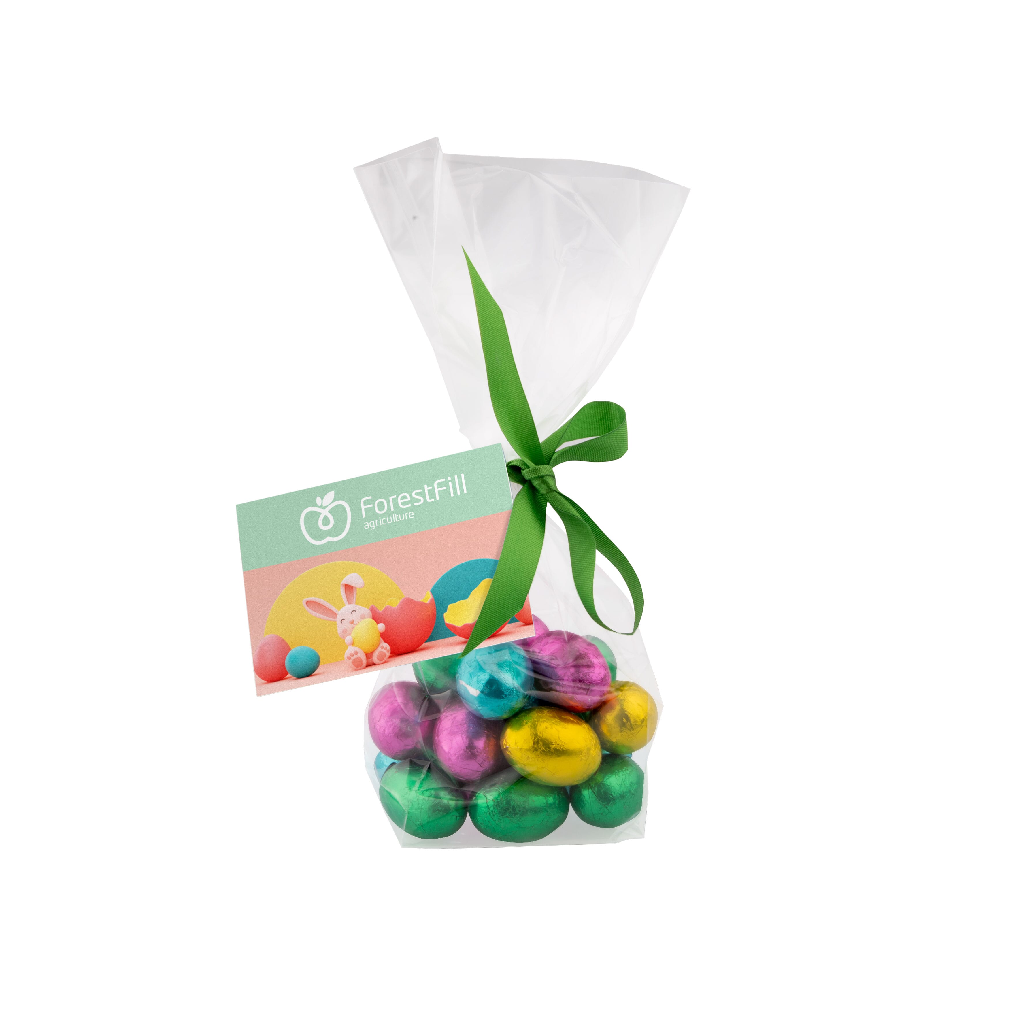 Blockbeutel mit Ostereiern, Schleife und Karte, The Peppermint Company