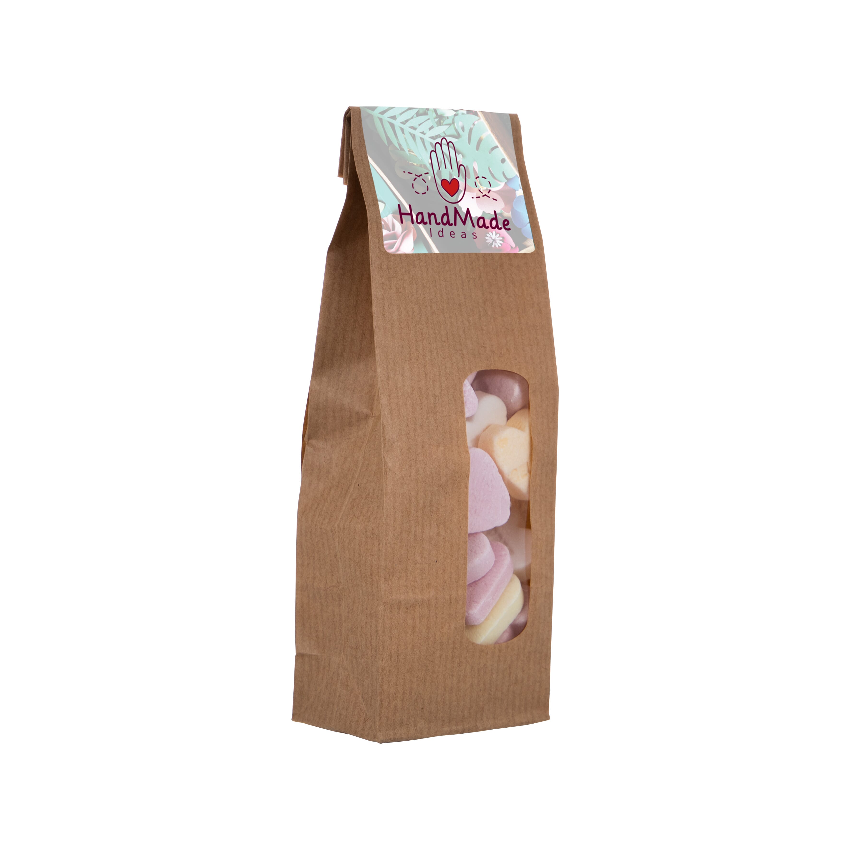 Papiertüte mit Fenster gefüllt mit Süssigkeiten, The Peppermint Company