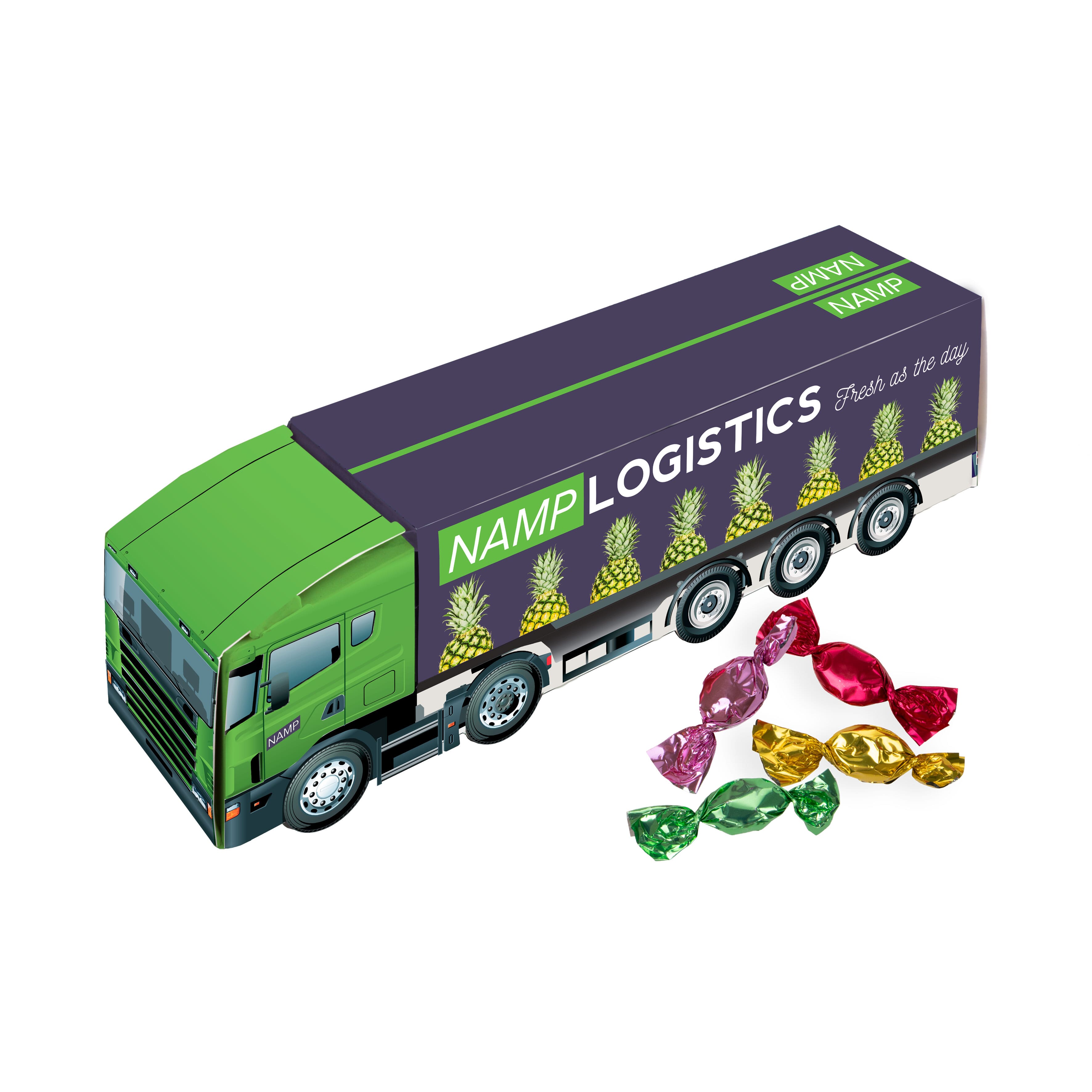 LKW mit Metallic Sweets, The Peppermint Company