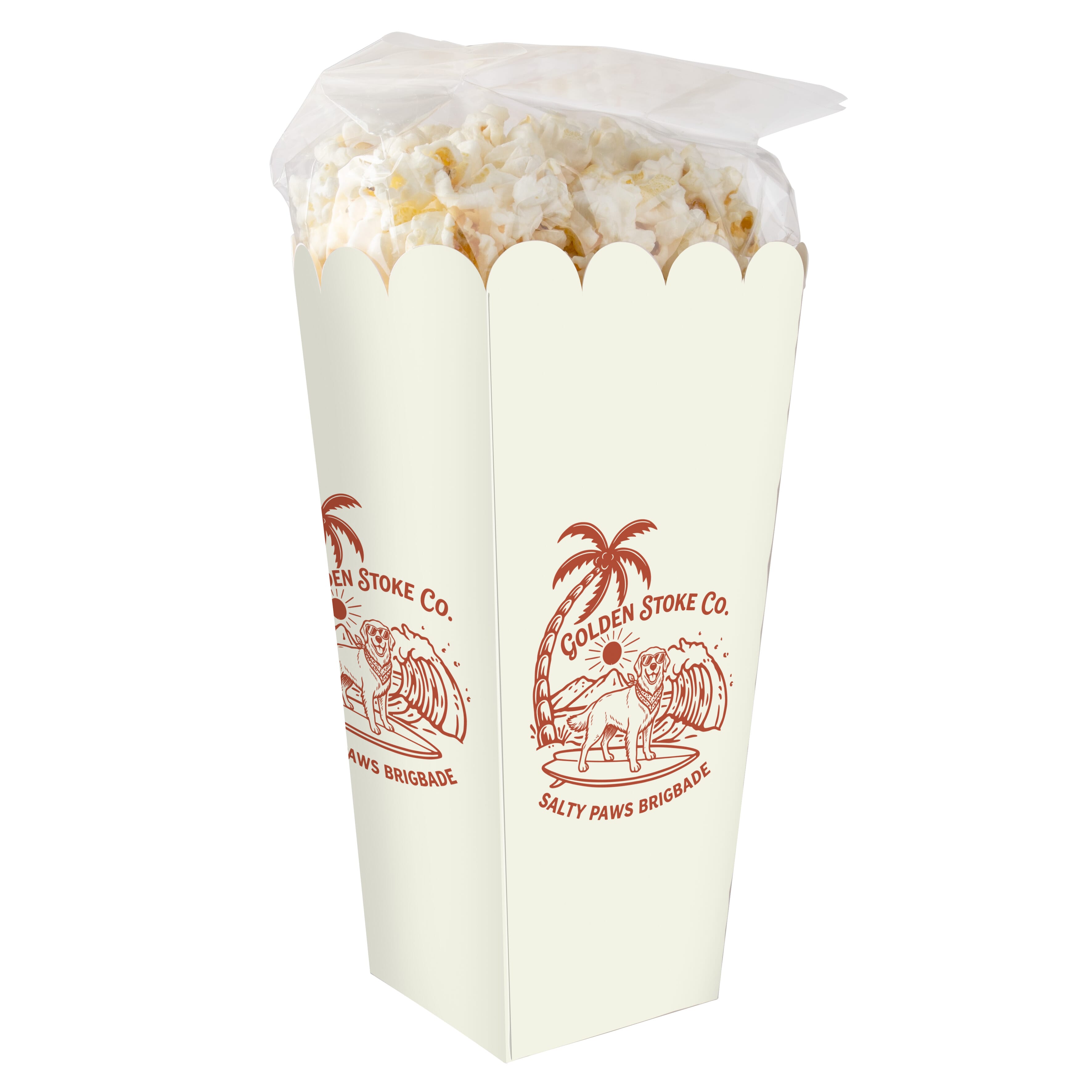 Schachtel mit salzigem Popcorn, The Peppermint Company