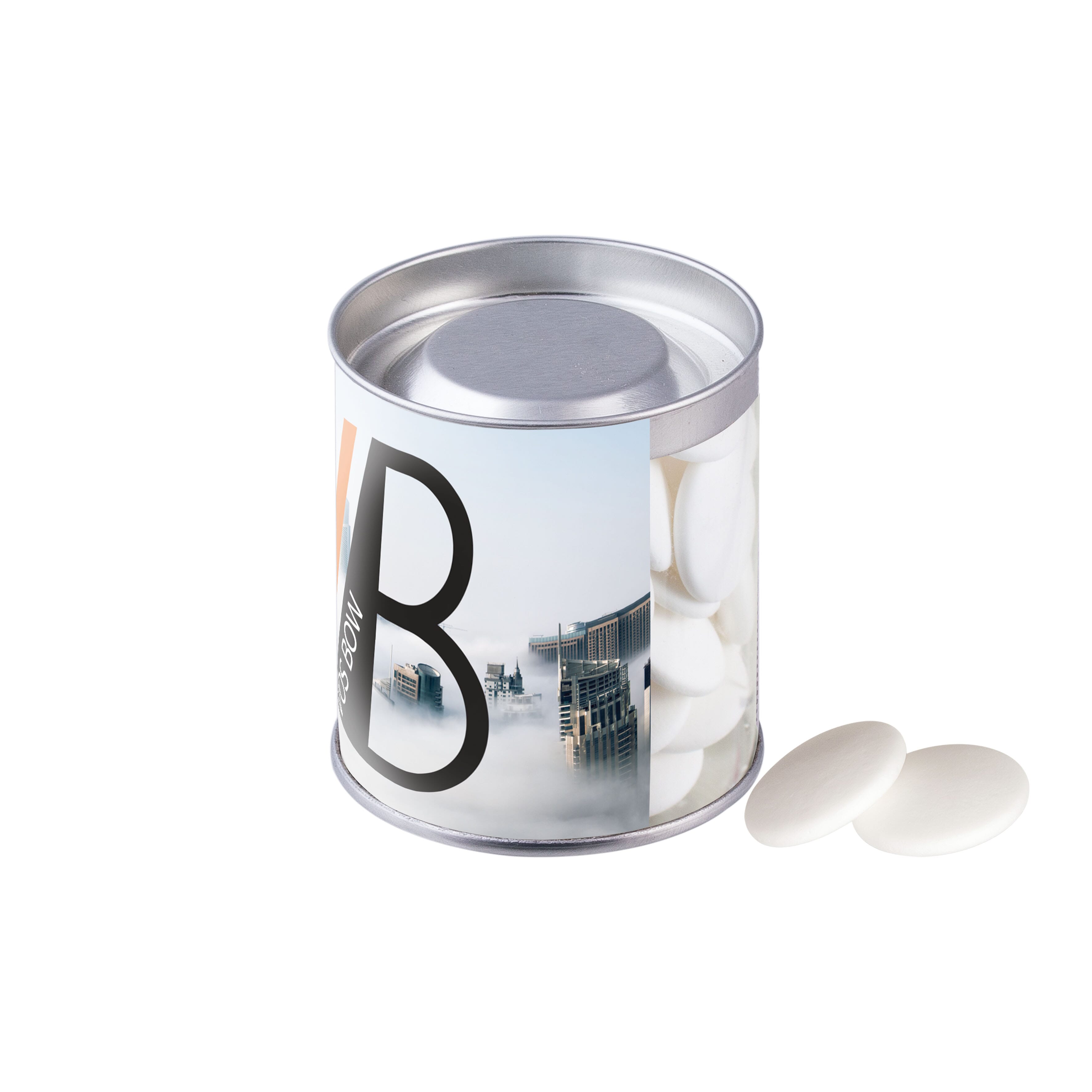 Transparente Dose mit Pfefferminz, The Peppermint Company