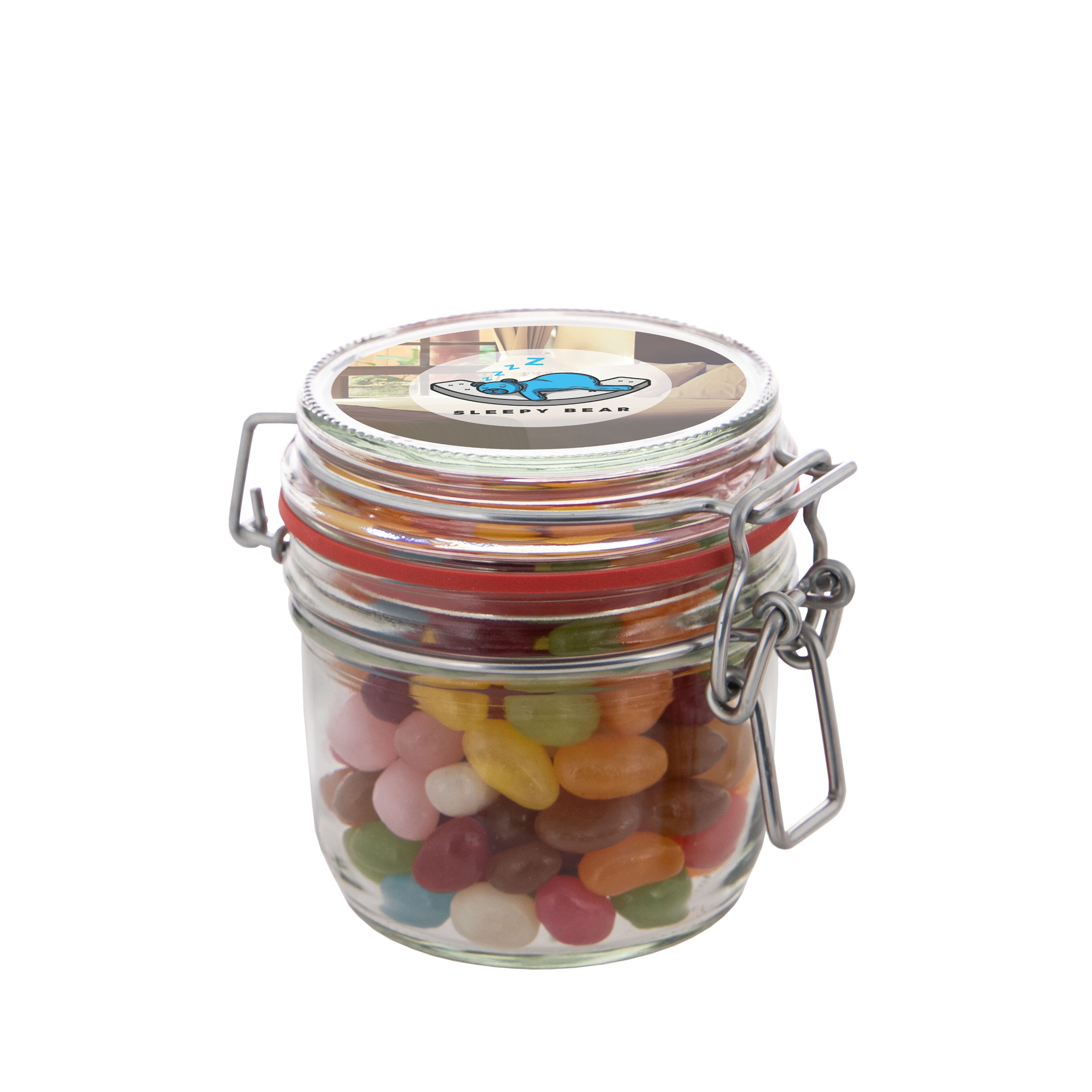 Midi Weckglas 0,25 L gefüllt mit Süßigkeiten (Höhe 9 cm), The Peppermint Company
