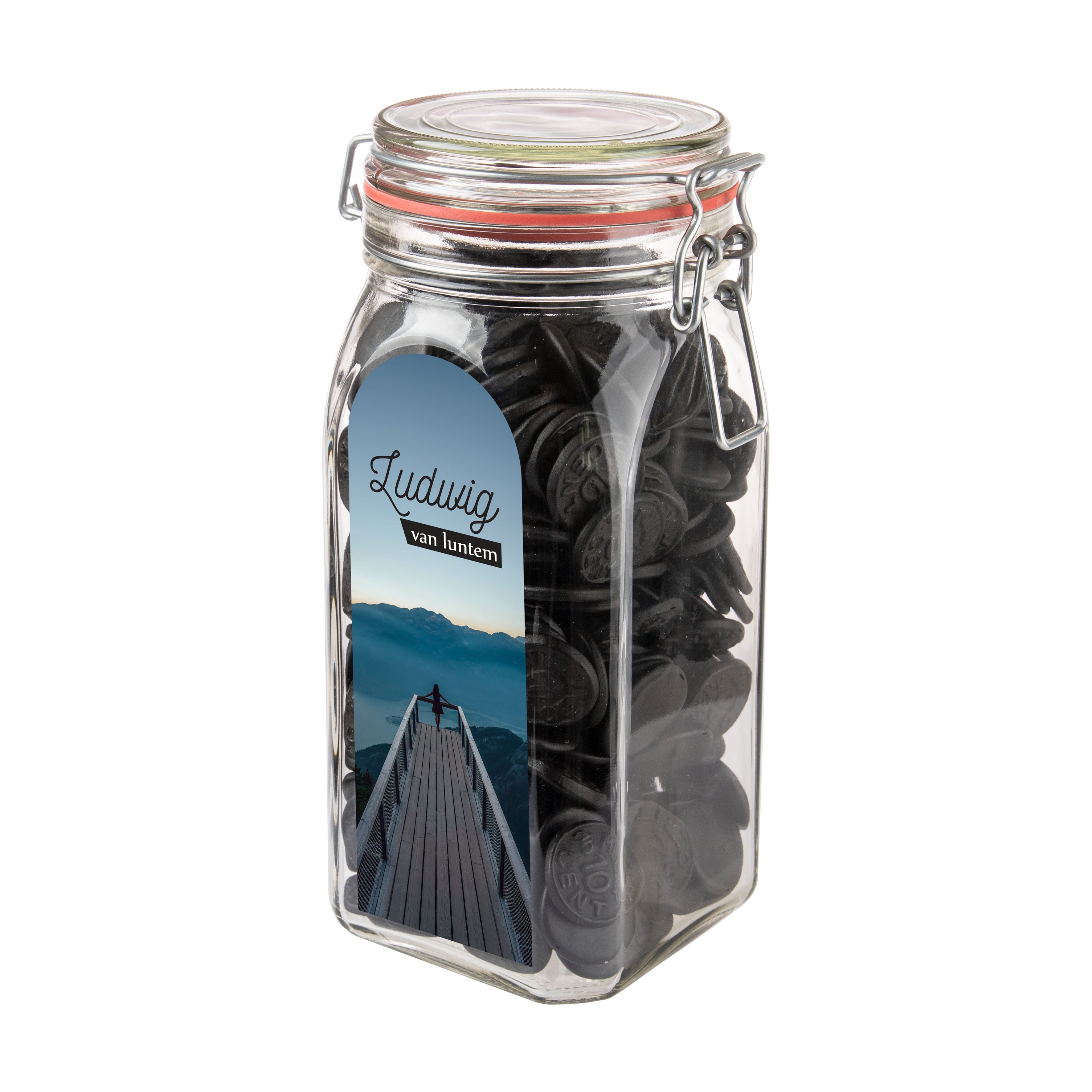 Großes Weckglas 1,5 L mit Süßigkeiten, The Peppermint Company