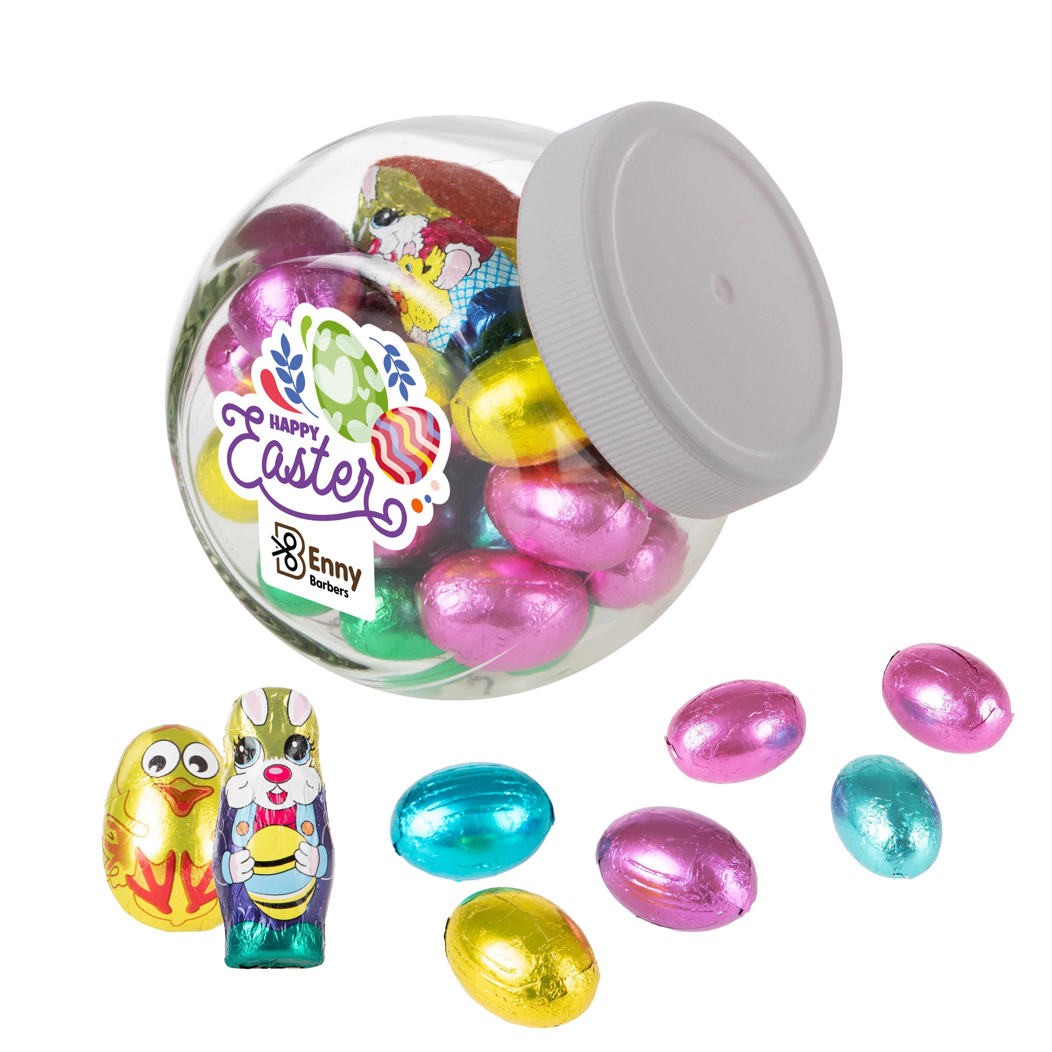 Kleiner Glaskrug 0.4L mit Ostern Schokolade, The Peppermint Company