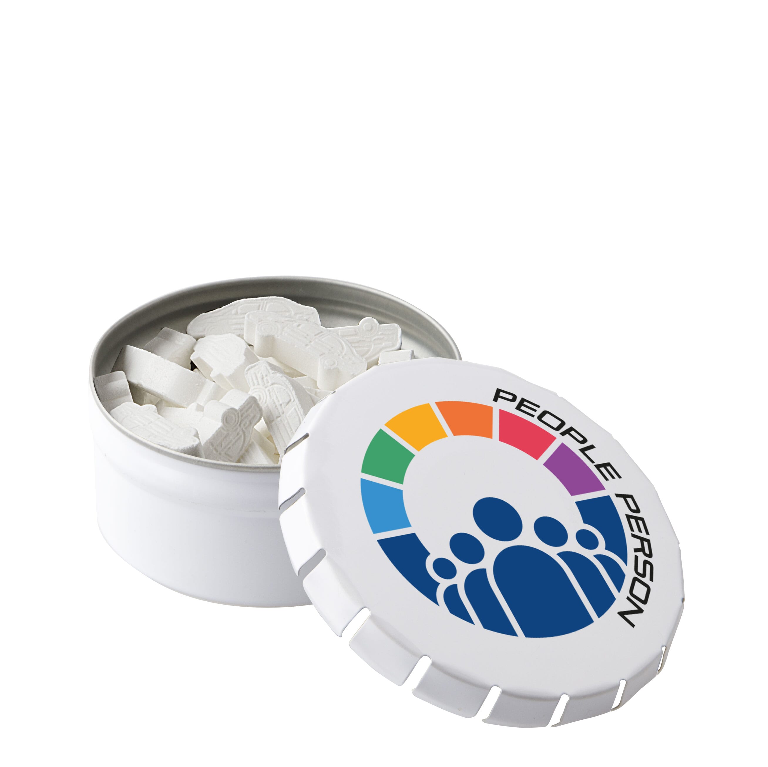 Mini Klick-Klack Dose mit Pfefferminzform (Höhe 2,5 cm), The Peppermint Company