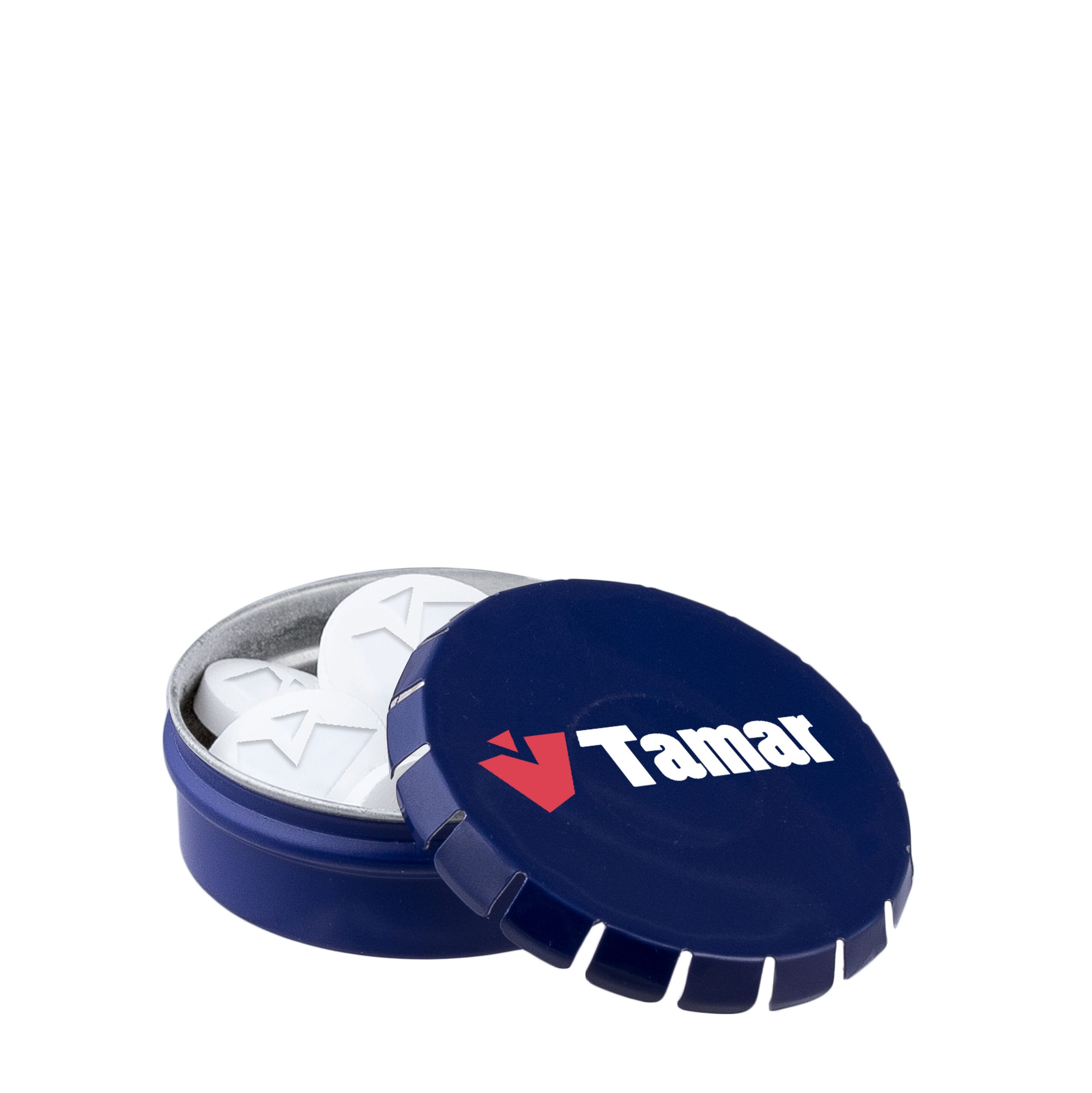Mini Klick-Klack Dose mit Logo Pfefferminz, The Peppermint Company