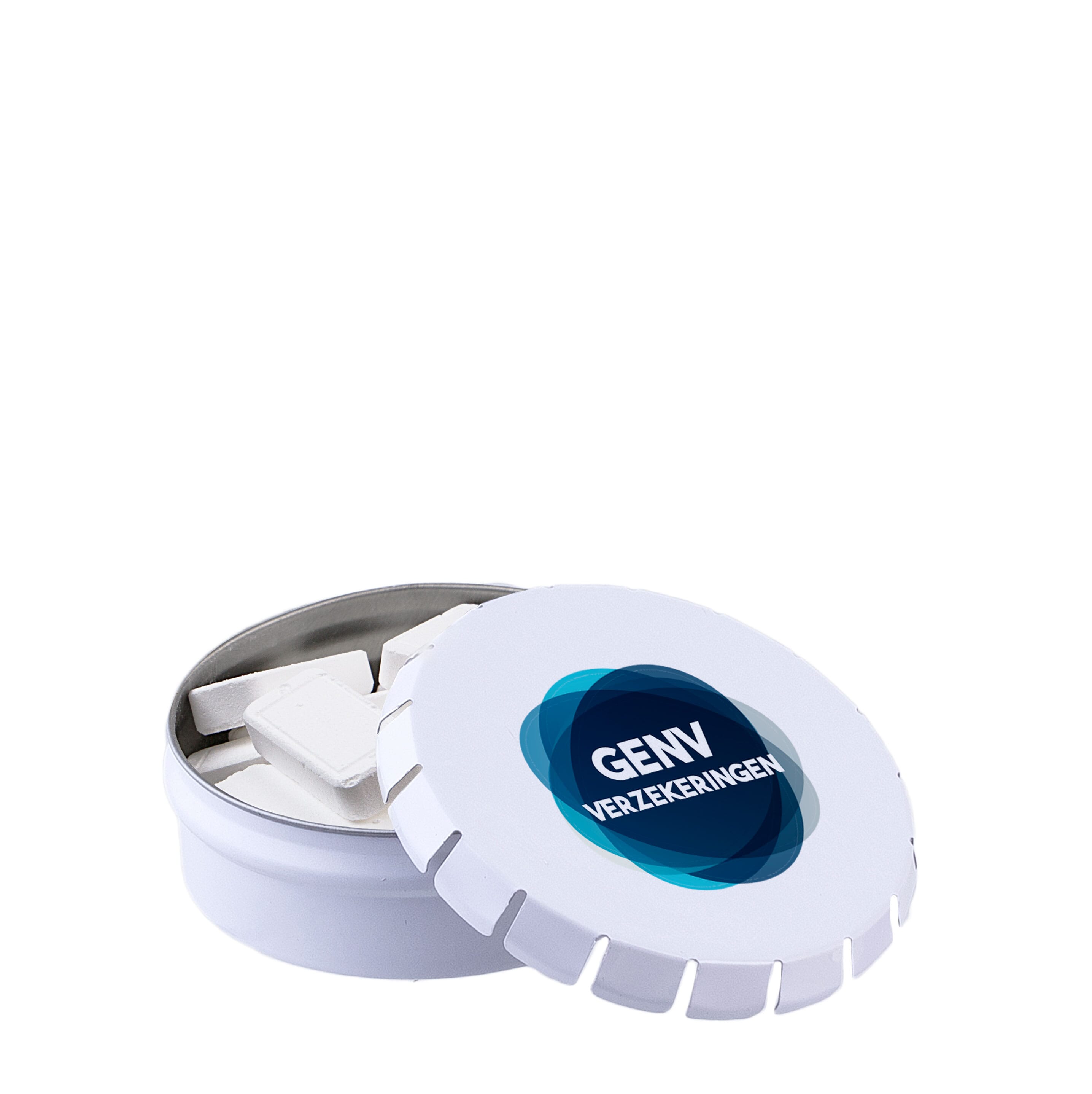 Mini Klick-Klack Dose mit Pfefferminzform (Höhe 2 cm), The Peppermint Company