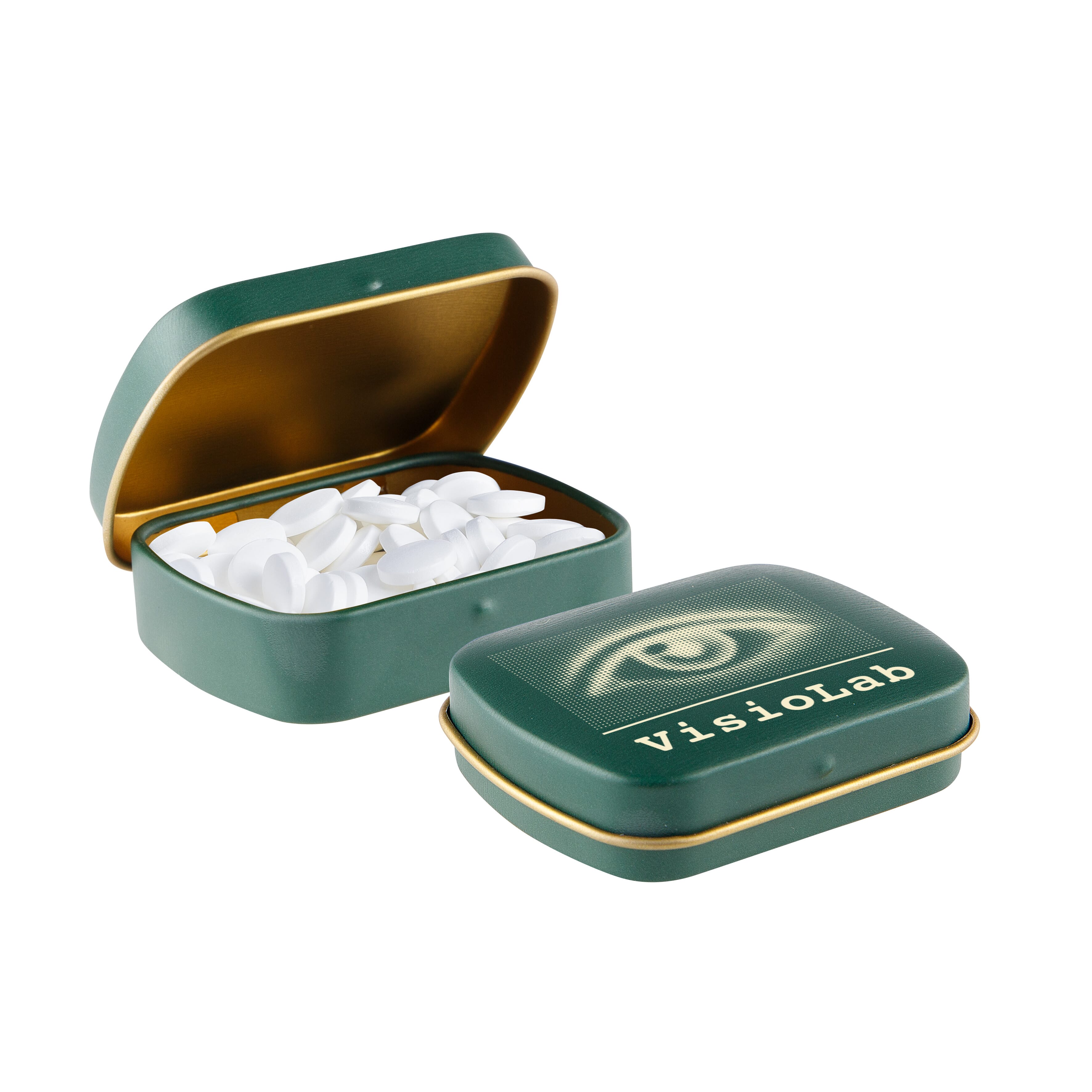 Mini Klappdeckeldose mit Pfefferminz, The Peppermint Company