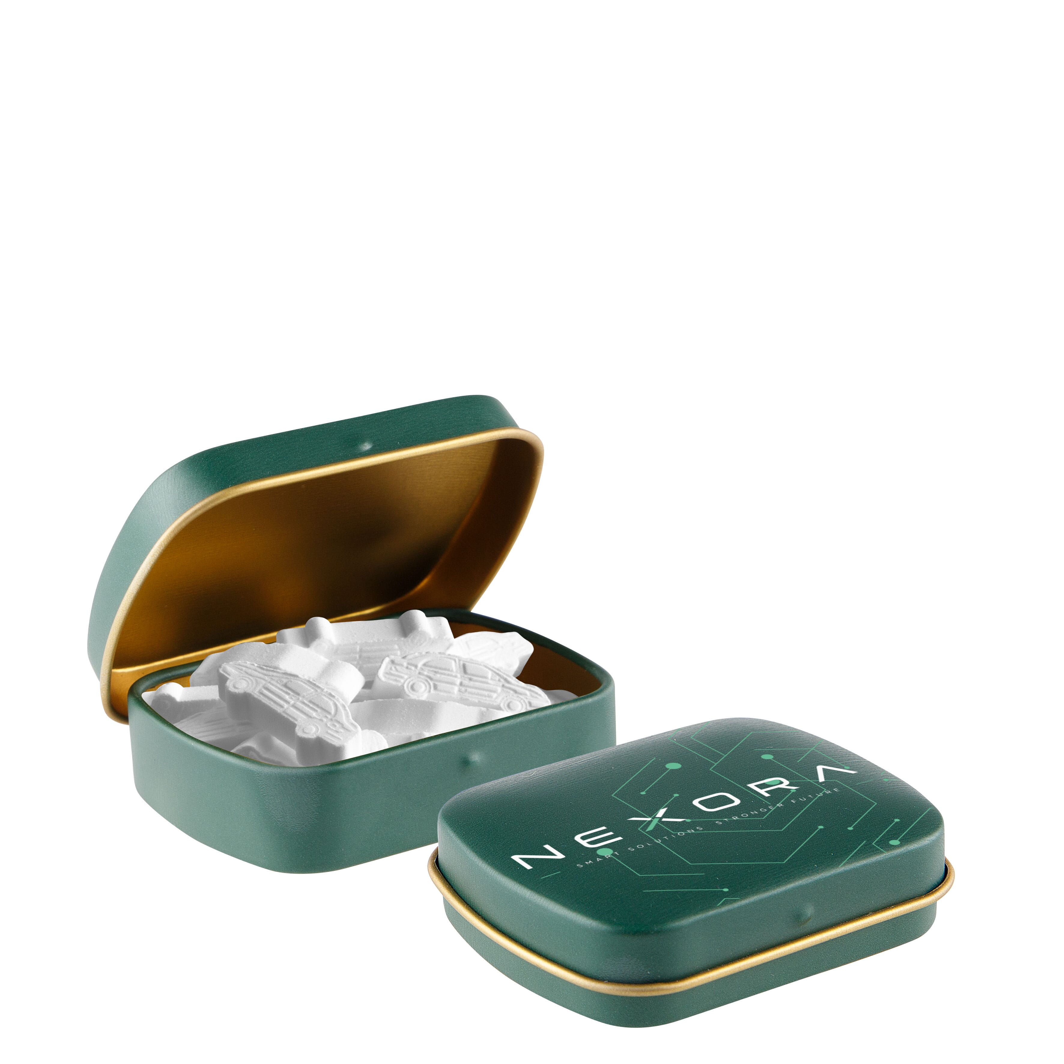 Mini Klappdeckeldose mit Form Pfefferminz, The Peppermint Company