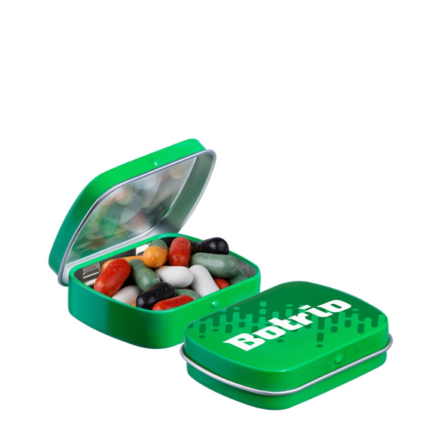 Mini Klappdeckeldose mit Süßigkeiten, The Peppermint Company