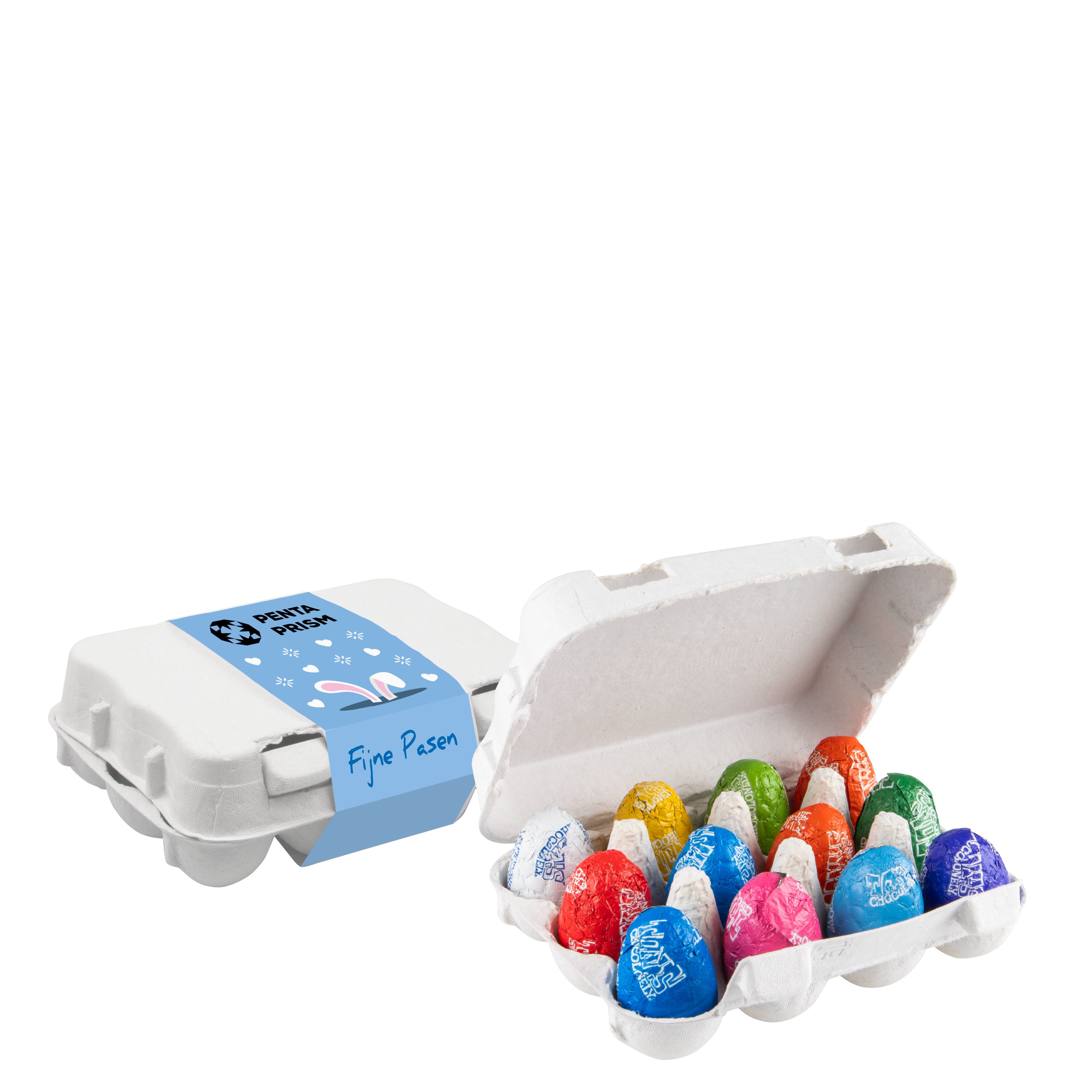 Eierkarton mit 12 Tony Chocolonely Ostereiern, The Peppermint Company
