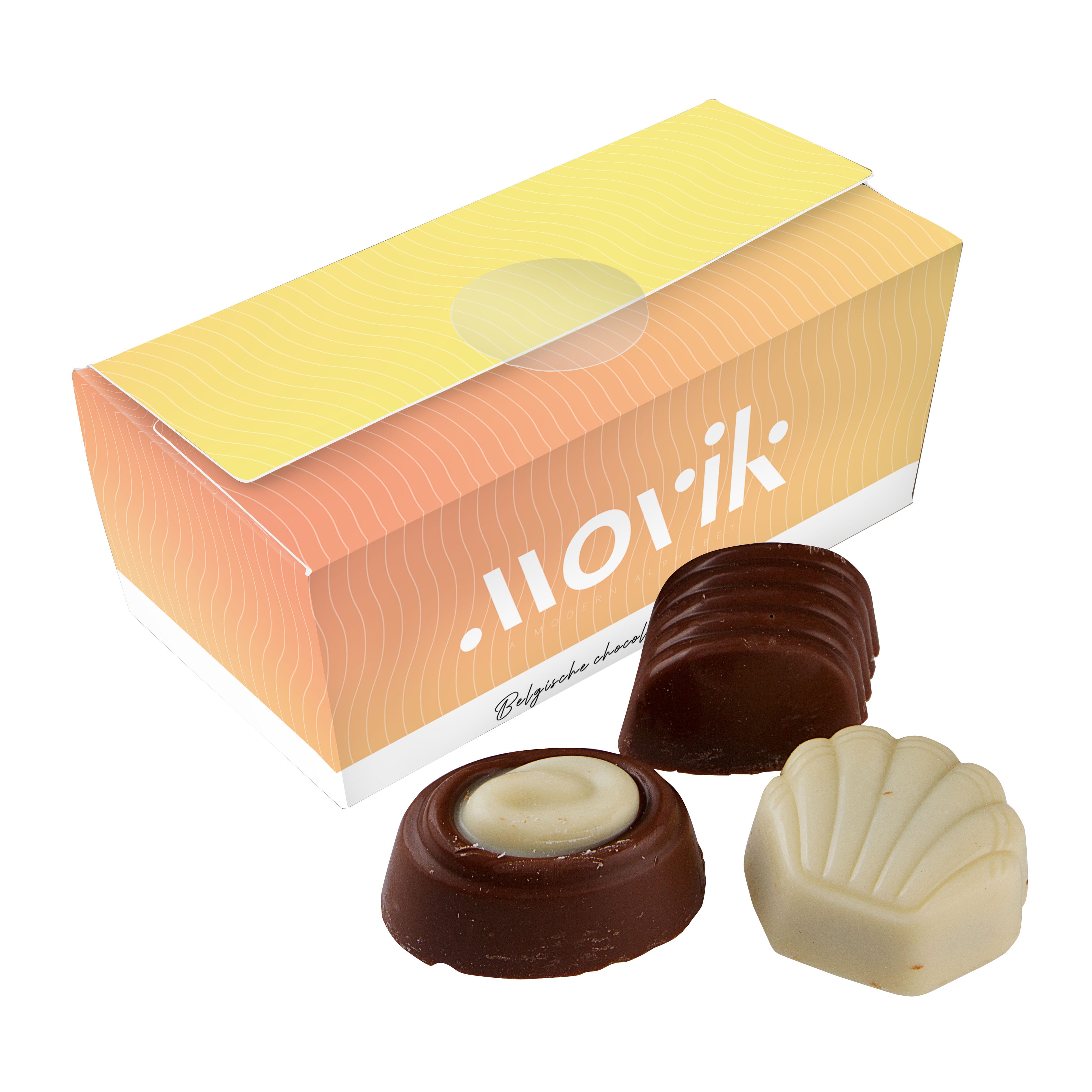 Box mit 10 Belgische Schokolade Pralinen, The Peppermint Company