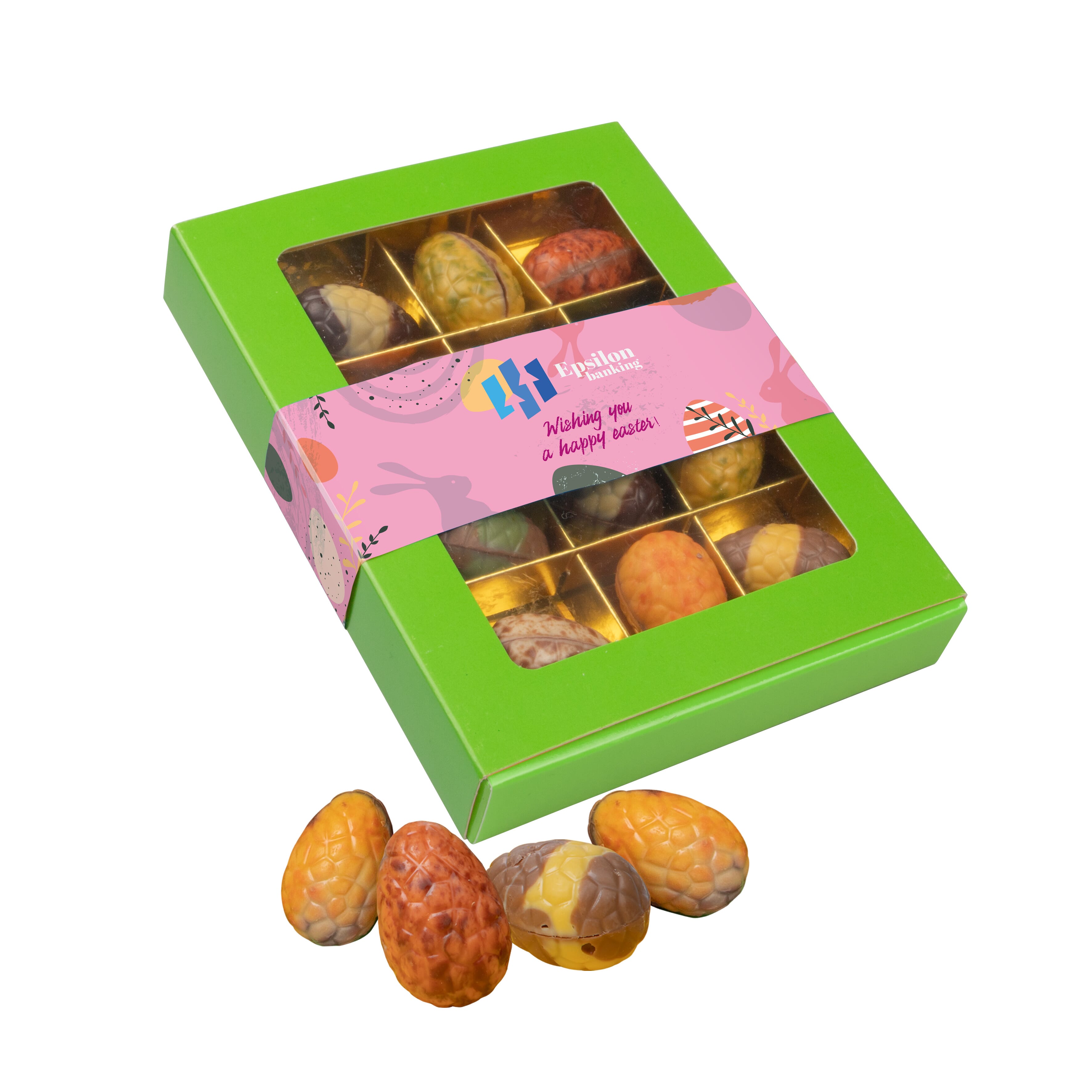 Box mit Schoko-Ostereiern, The Peppermint Company