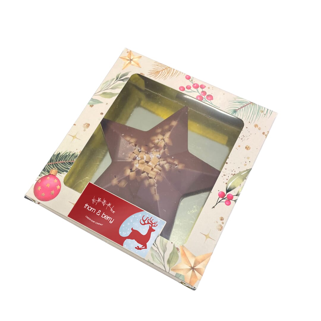 Schokoladen-Weihnachtsstern mit Karamell-Meersalz, The Peppermint Company