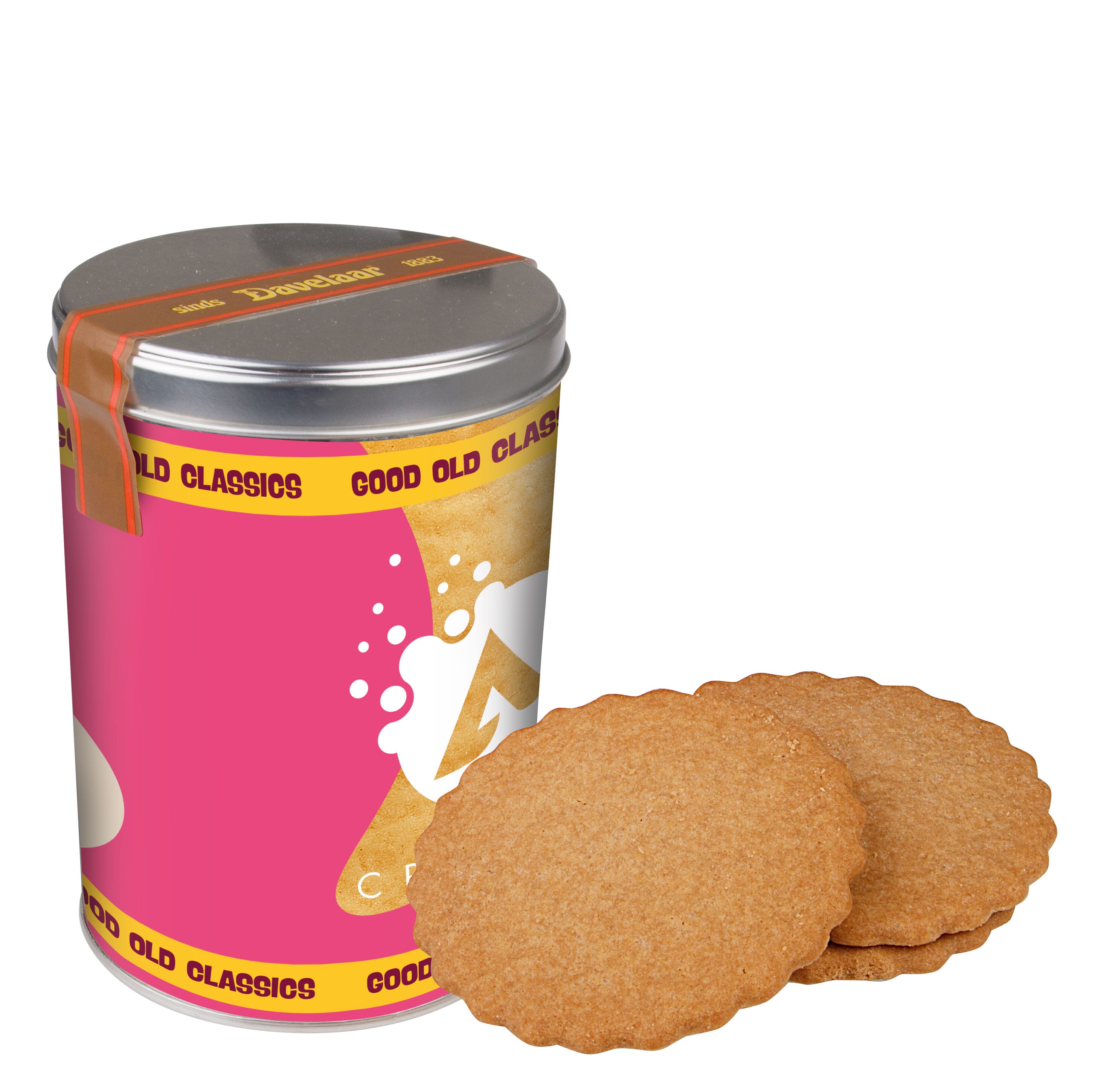 Hohes rundes Dose mit Davelaar-Sandkekse, The Peppermint Company