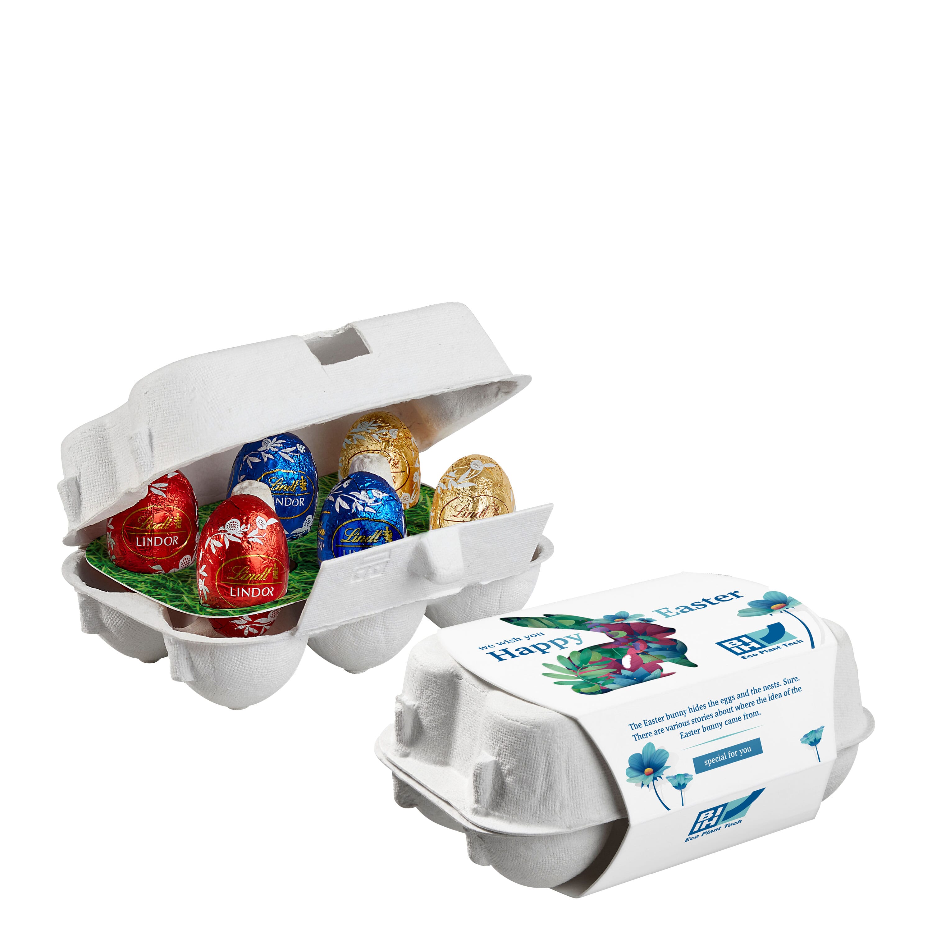 6er-Pack Eierschachtel mit Lindt-Eiern, The Peppermint Company